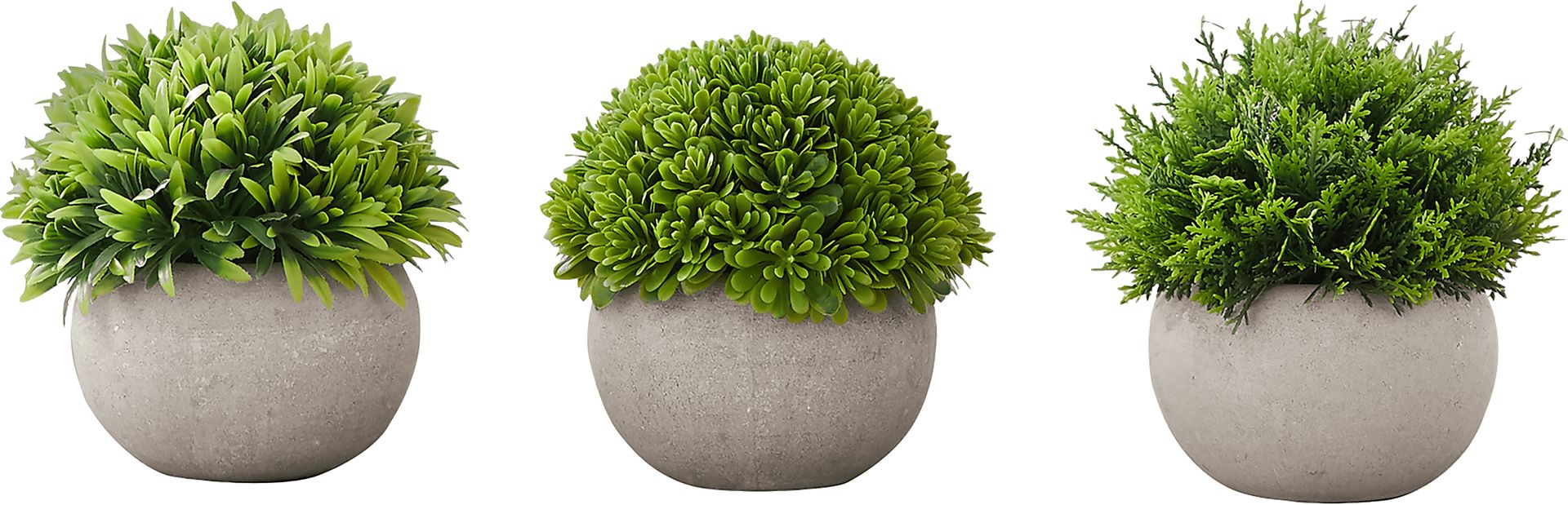 Phister Green Artificial Succulent Plant, Set of 3 - Image 1