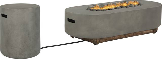 Phoenix Gray Large Oval Fire Pit - Thumbnail - Image 1