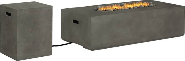 Phoenix Gray Rectangle Fire Pit - Thumbnail - Image 1