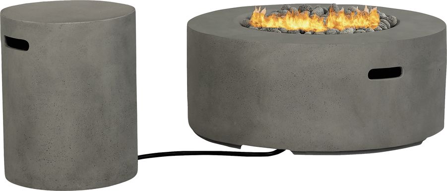 Phoenix Gray Round Fire Pit