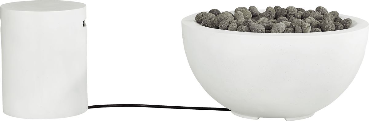 Phoenix White Concrete Outdoor Fire Pit | Rooms to Go