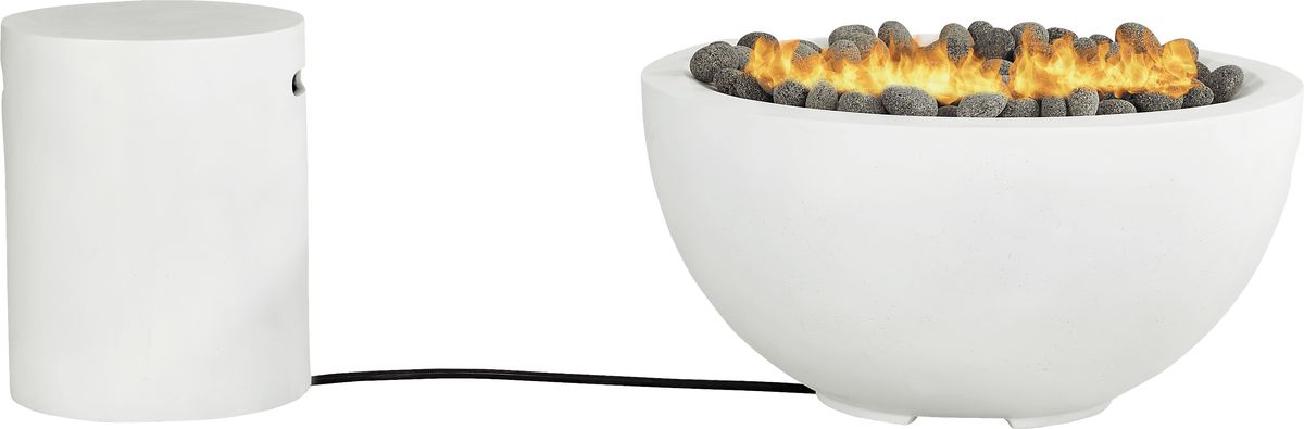 Phoenix White Colors,White Concrete Outdoor Fire Pit | Rooms to Go