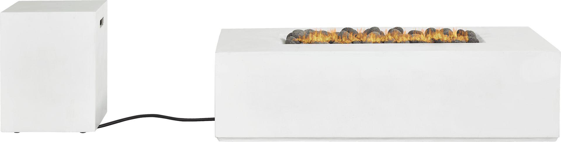 Phoenix White Rectangle Fire Pit - Image 2