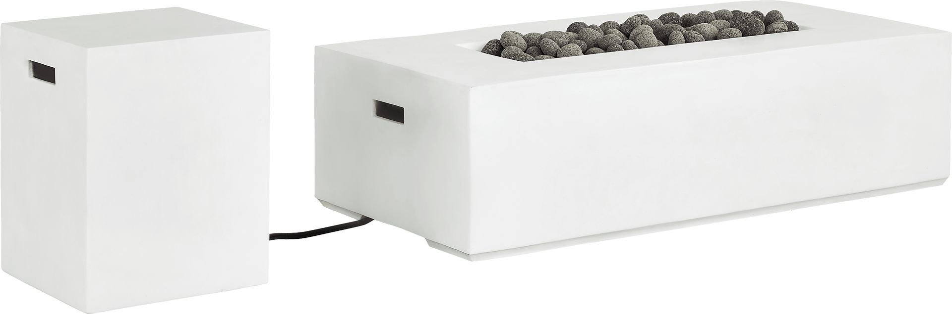 Phoenix White Rectangle Fire Pit - Image 4