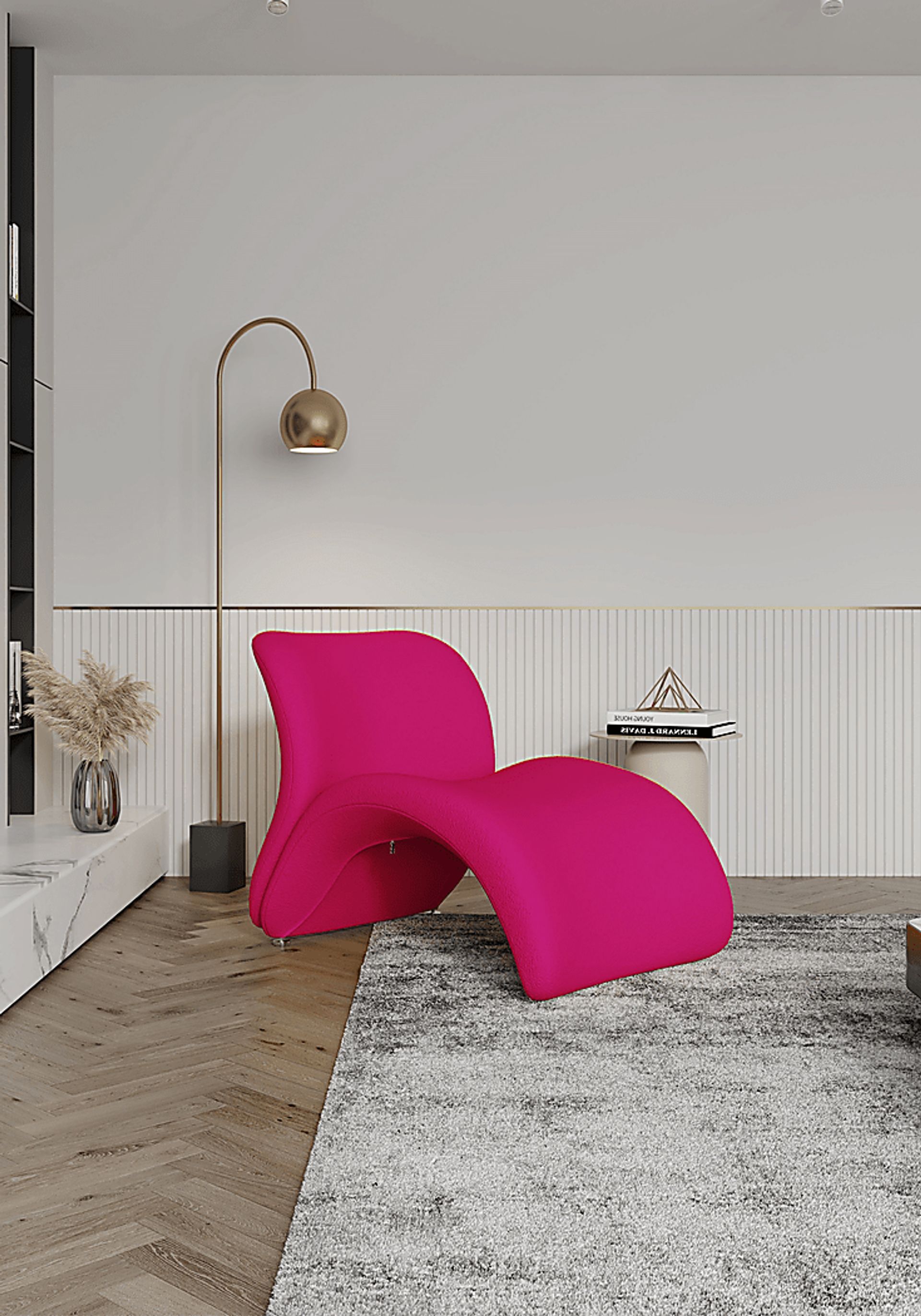 Picardy Fuchsia Accent Chair - Image 2