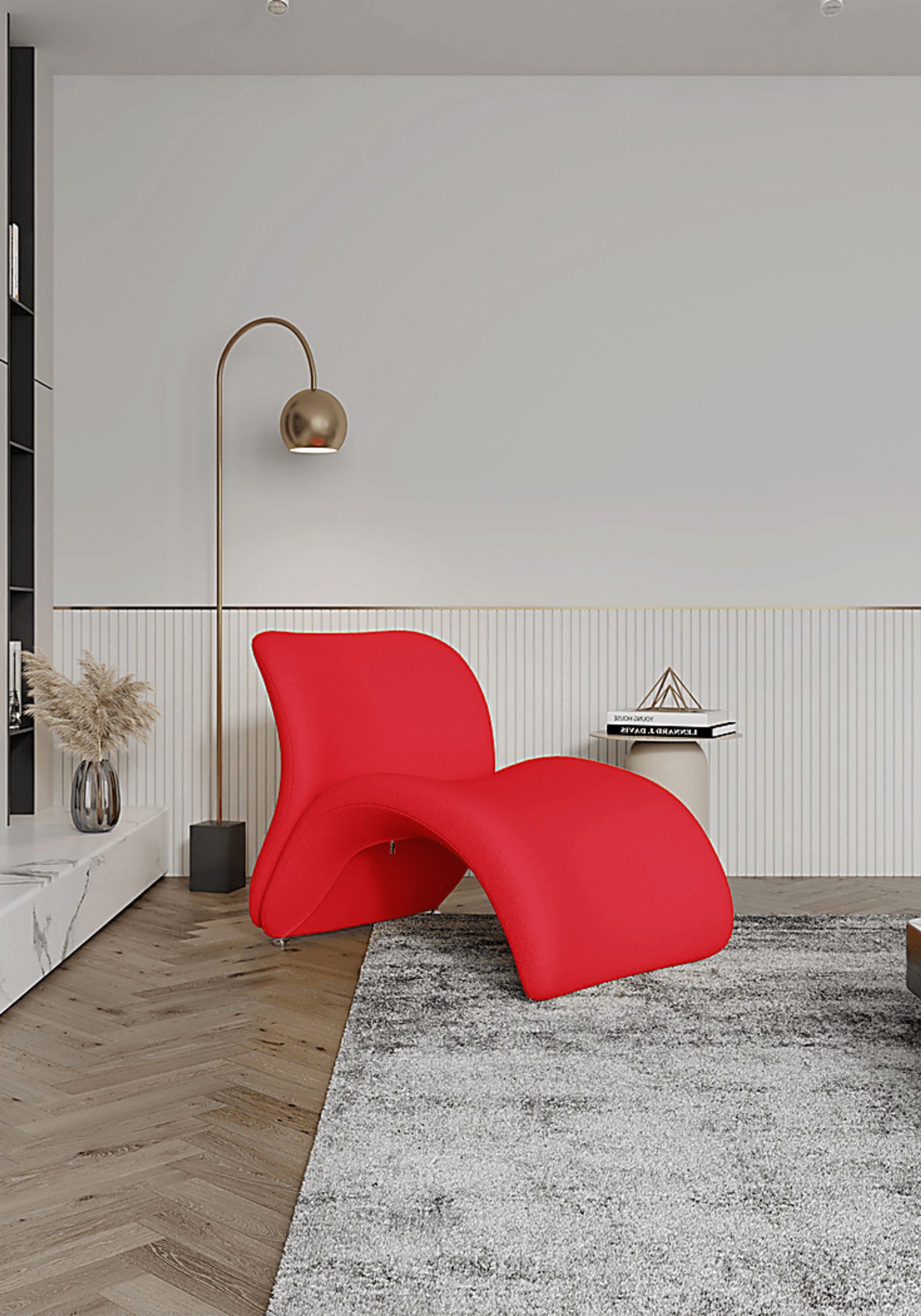 Picardy Red Accent Chair - Image 2