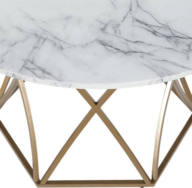 CosmoLiving Elle Carrara Round Dining Table - Thumbnail - Image 2