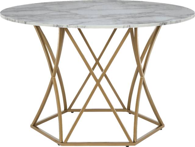 CosmoLiving Elle Carrara Round Dining Table - Thumbnail - Image 1
