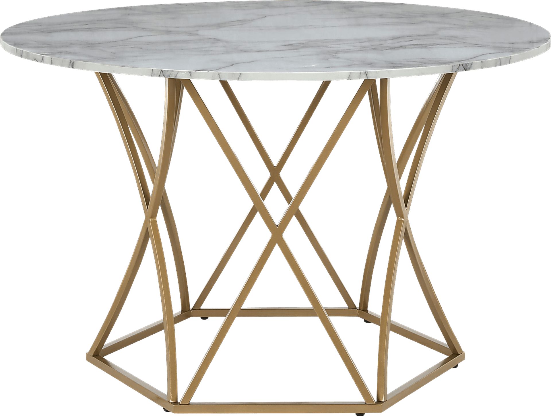 CosmoLiving Elle Carrara Round Dining Table - Image 1