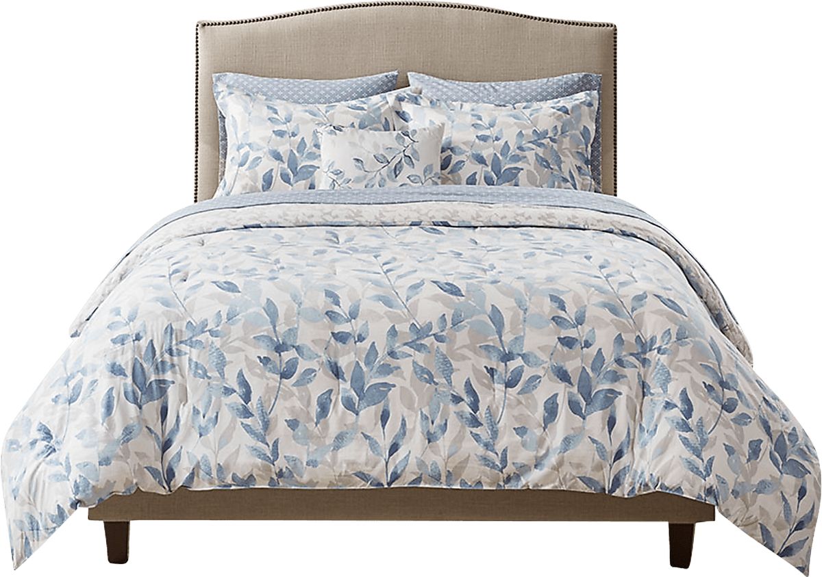 Picayne Blue Microfiberpolyester 6 Pc Twin Comforter Set Rooms To Go 1710