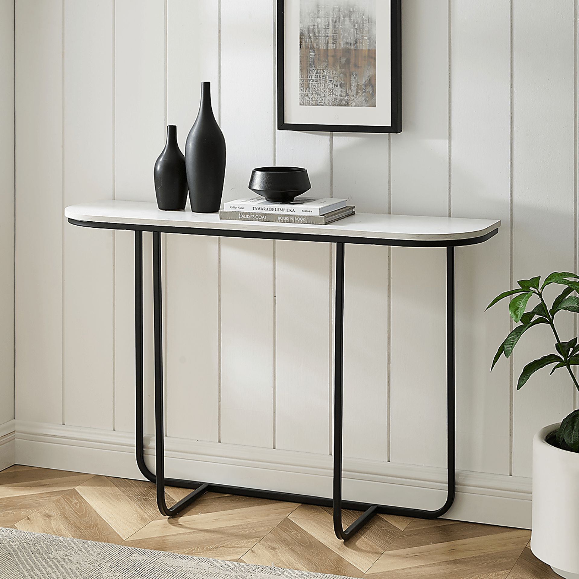 Picotte White Sofa Table - Image 4