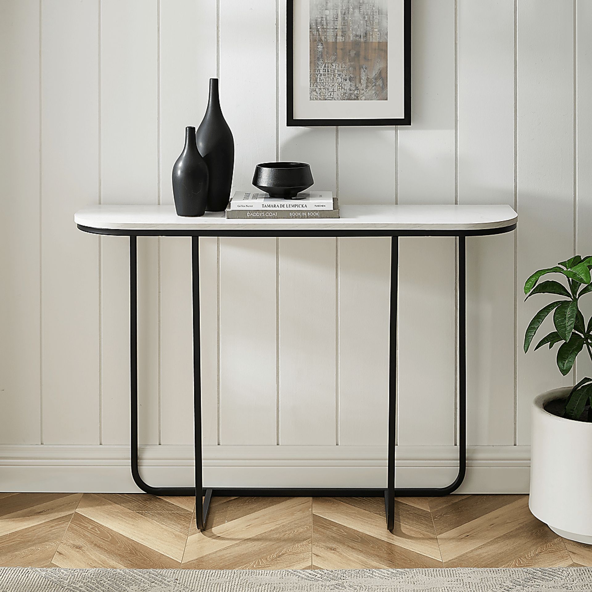 Picotte White Sofa Table - Image 5