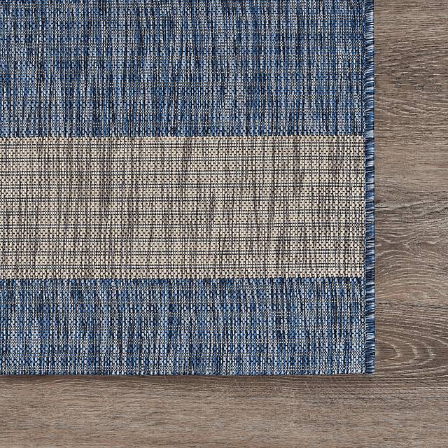 Picrane Navy/Gray 5' x 7' Indoor/Outdoor Rug - Thumbnail - Image 4