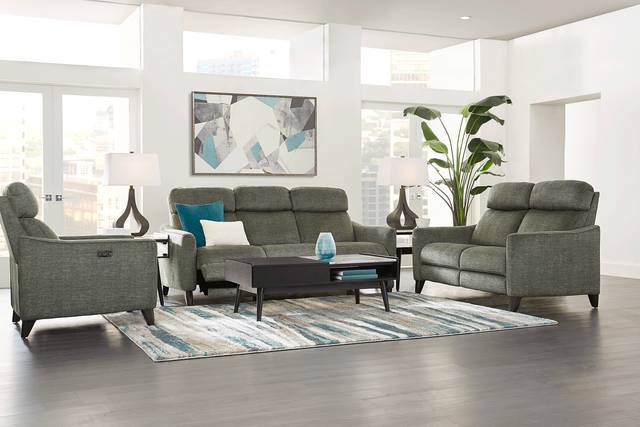 Pierceton Gray 3 Pc Dual Power Reclining Living Room - Thumbnail - Image 1