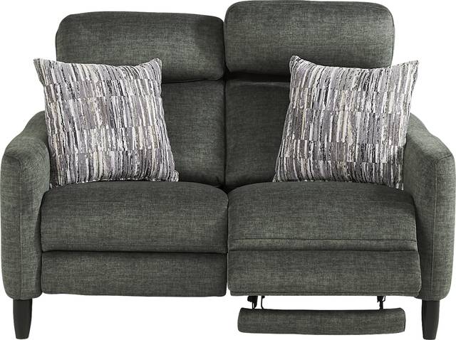 Pierceton Gray Dual Power Reclining Loveseat - Thumbnail - Image 2