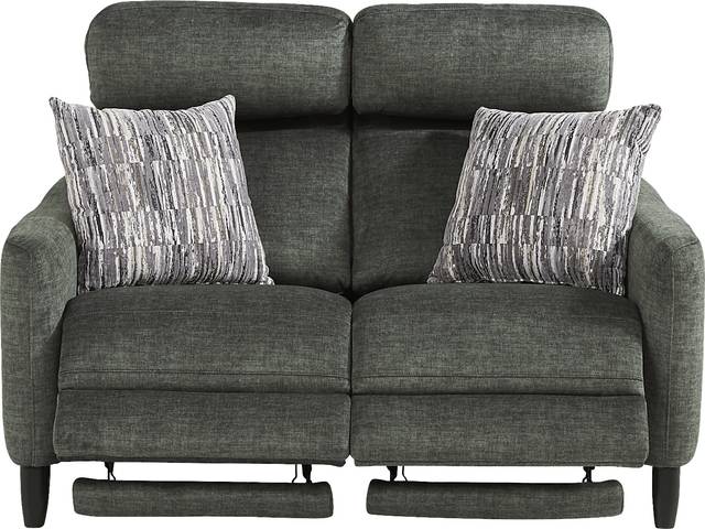 Pierceton Gray Dual Power Reclining Loveseat - Thumbnail - Image 3