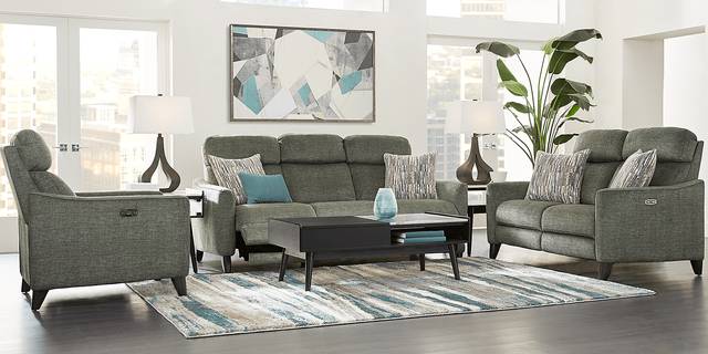 Pierceton Gray 7 Pc Dual Power Reclining Living Room - Thumbnail - Image 1