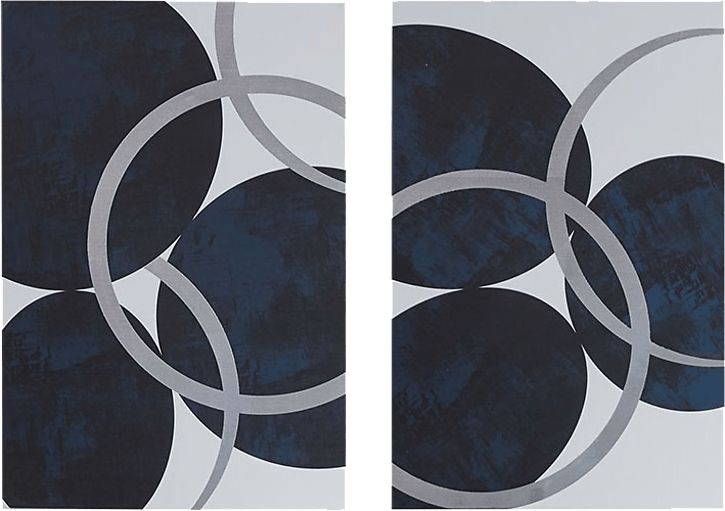 Piercing Thoughts Navy Artwork, Set of 2