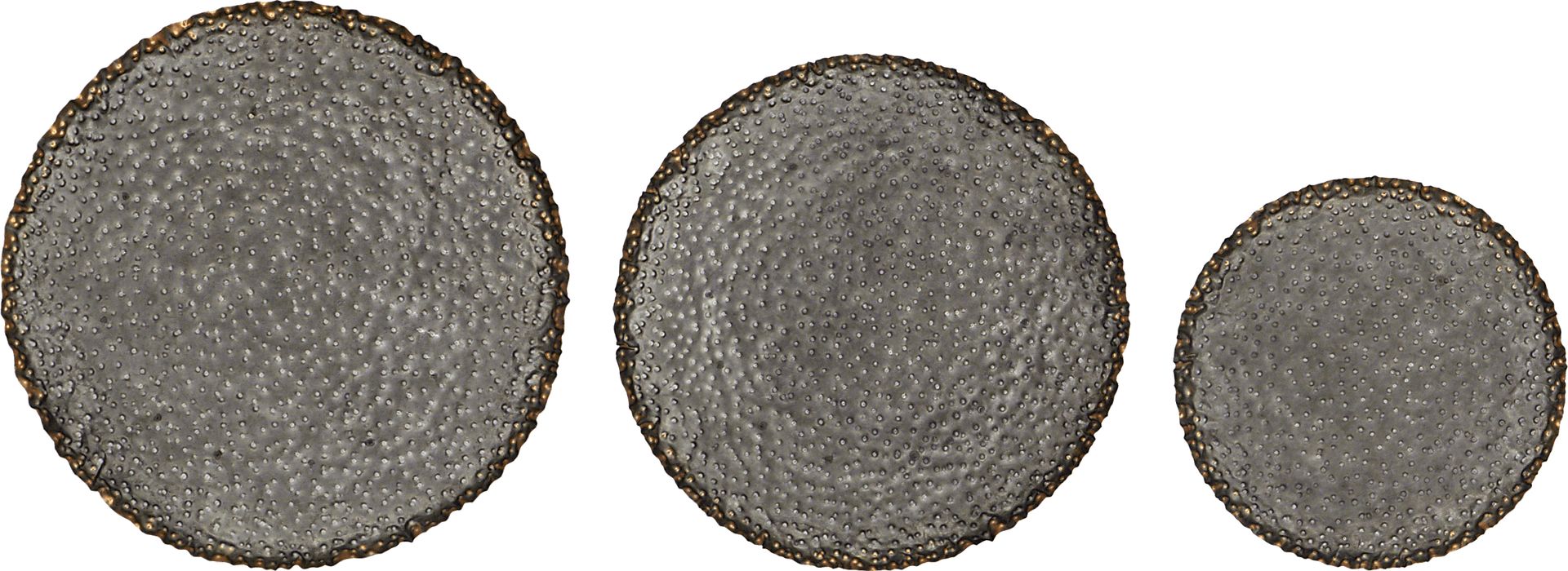 Pierse Metal Gray Wall Decor, Set of 3 - Image 1