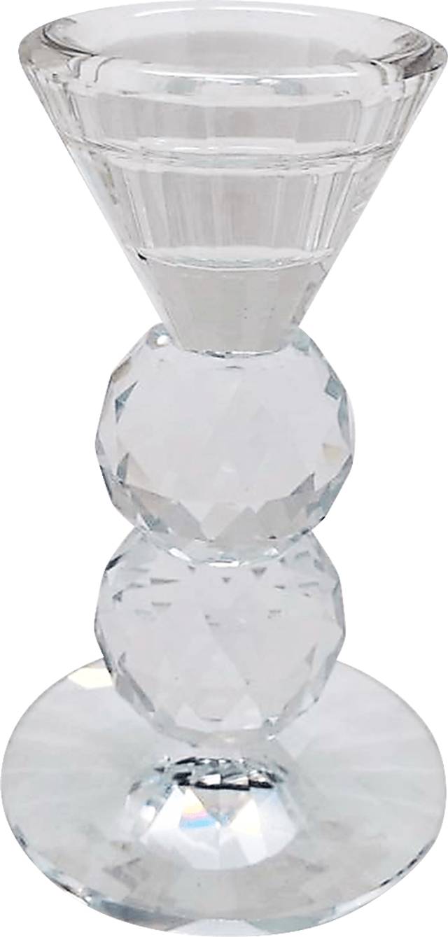Pierston Clear Short Candle Holder - Thumbnail - Image 1