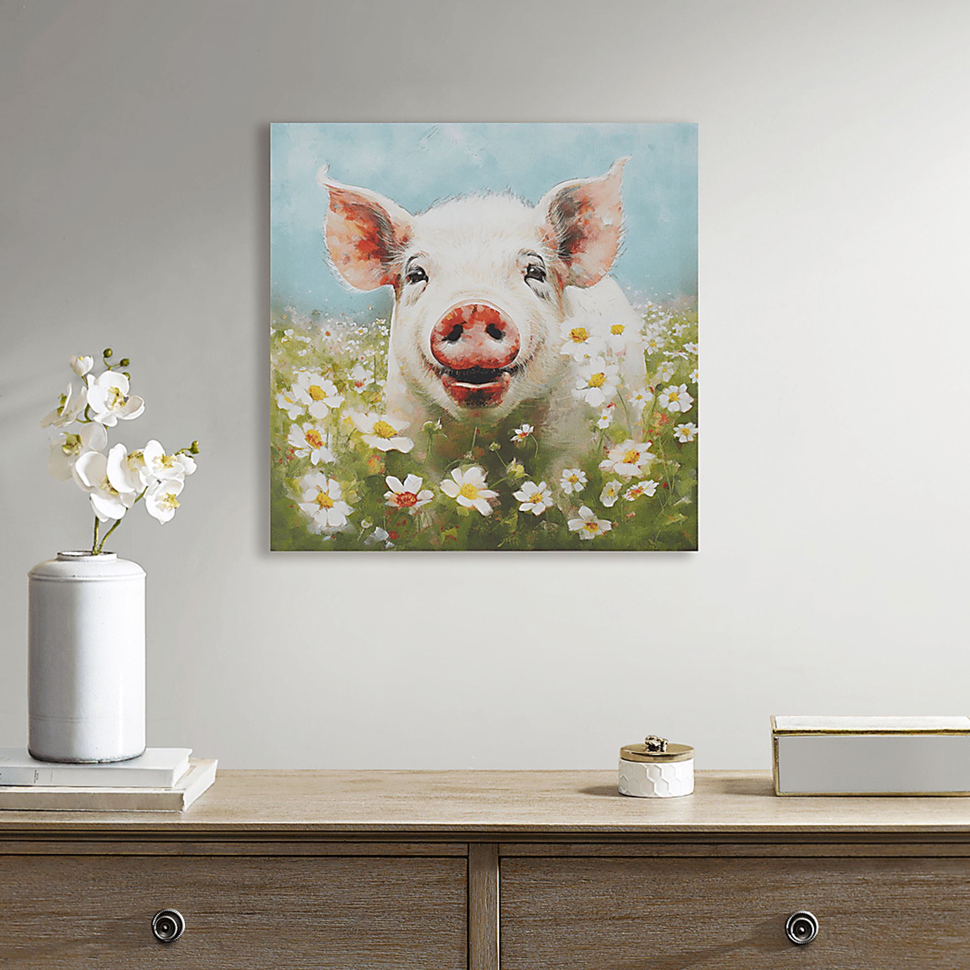 Pig In The Sun Green Wall Decor - Image 2