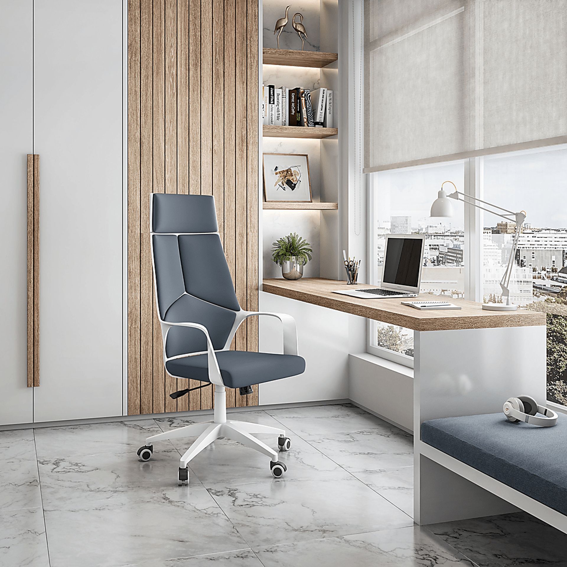 Pilronto Gray Office Chair - Image 2