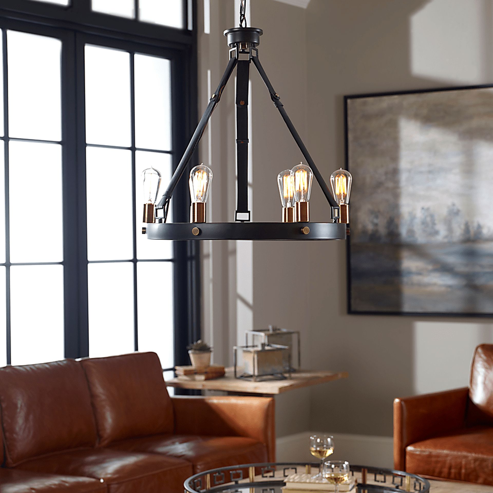 Pima Canyon Bronze Chandelier - Image 4