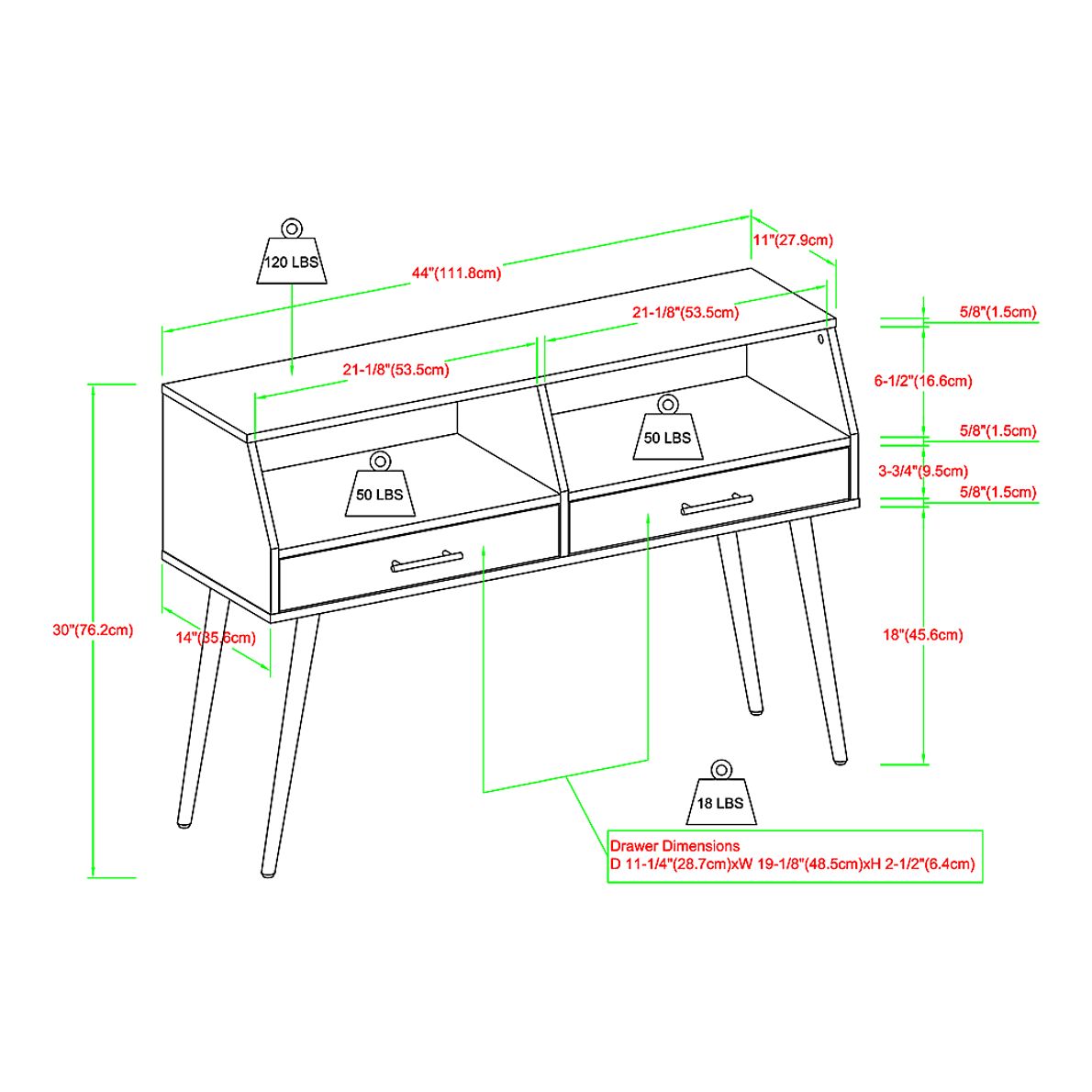 Pincay Black Sofa Table