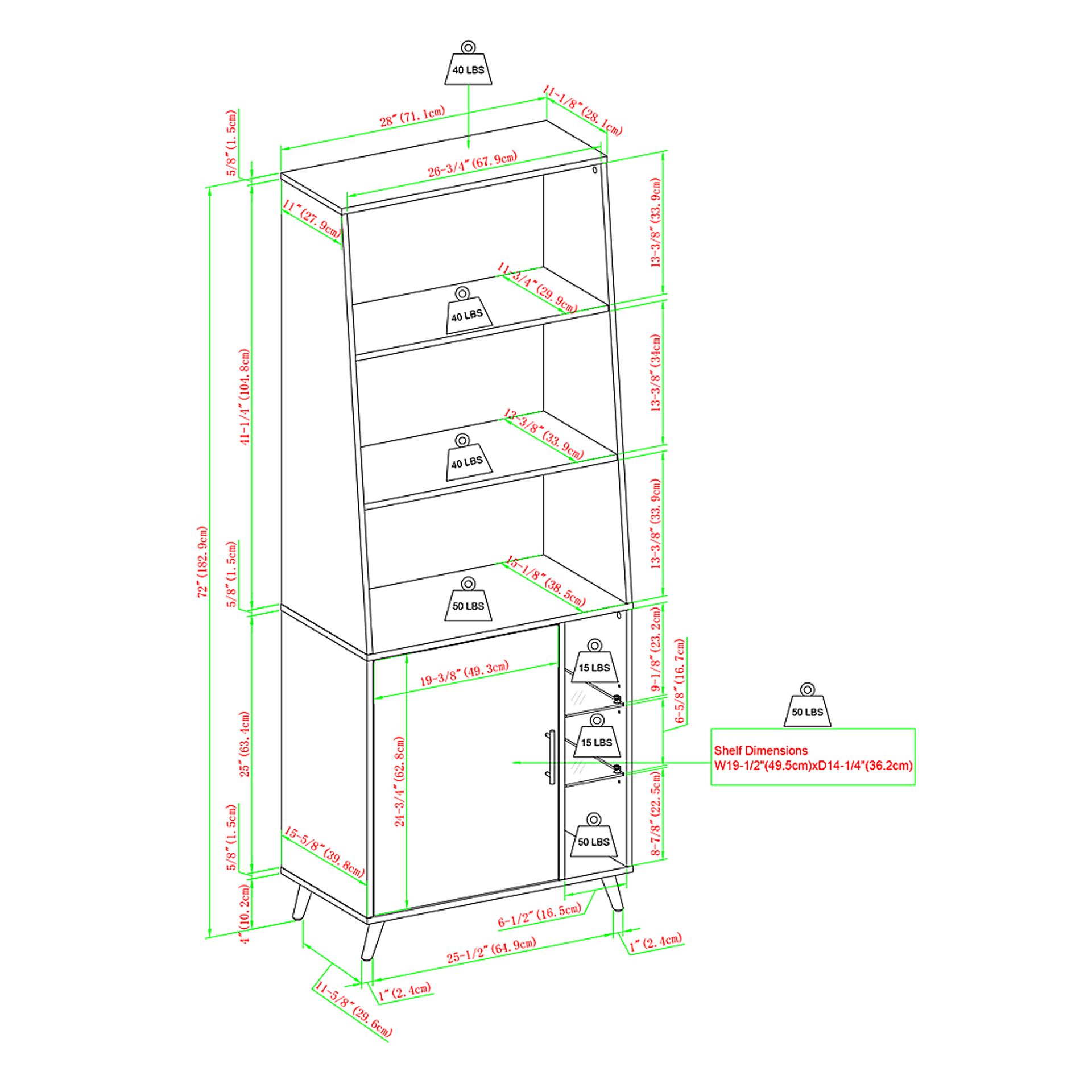 Pincay Gray Bookcase - Image 6