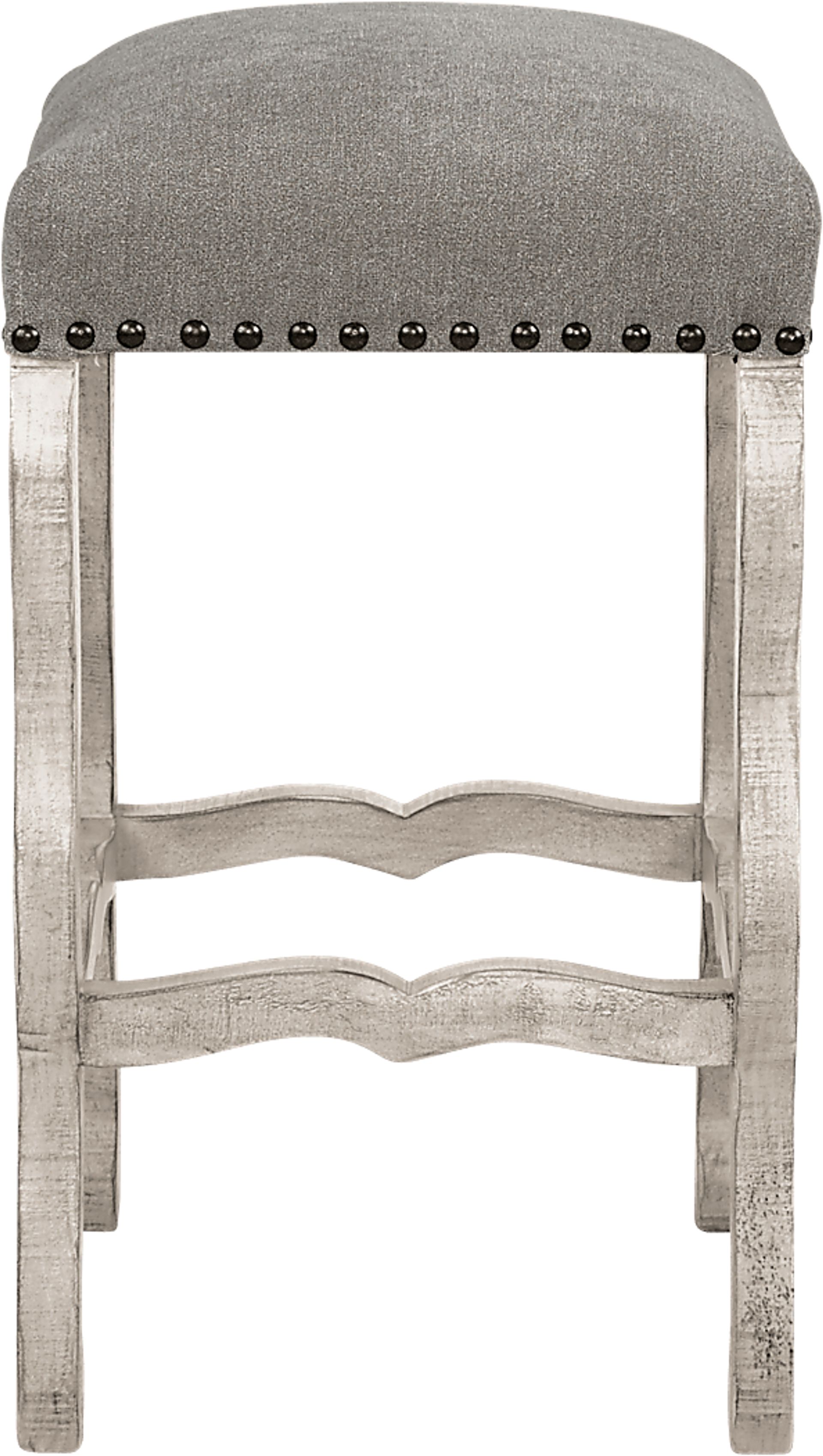 Cindy Crawford Home Pine Manor Gray Backless Barstool - Image 2