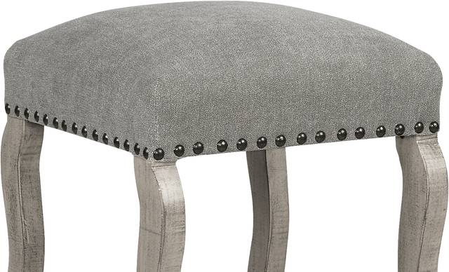 Cindy Crawford Home Pine Manor Gray Backless Barstool - Thumbnail - Image 3