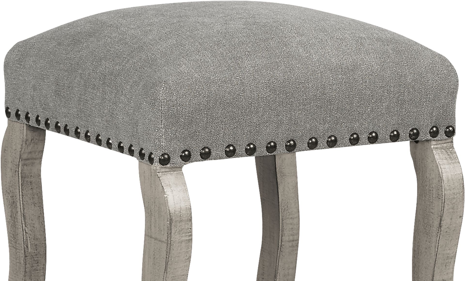 Cindy Crawford Home Pine Manor Gray Backless Barstool - Image 3