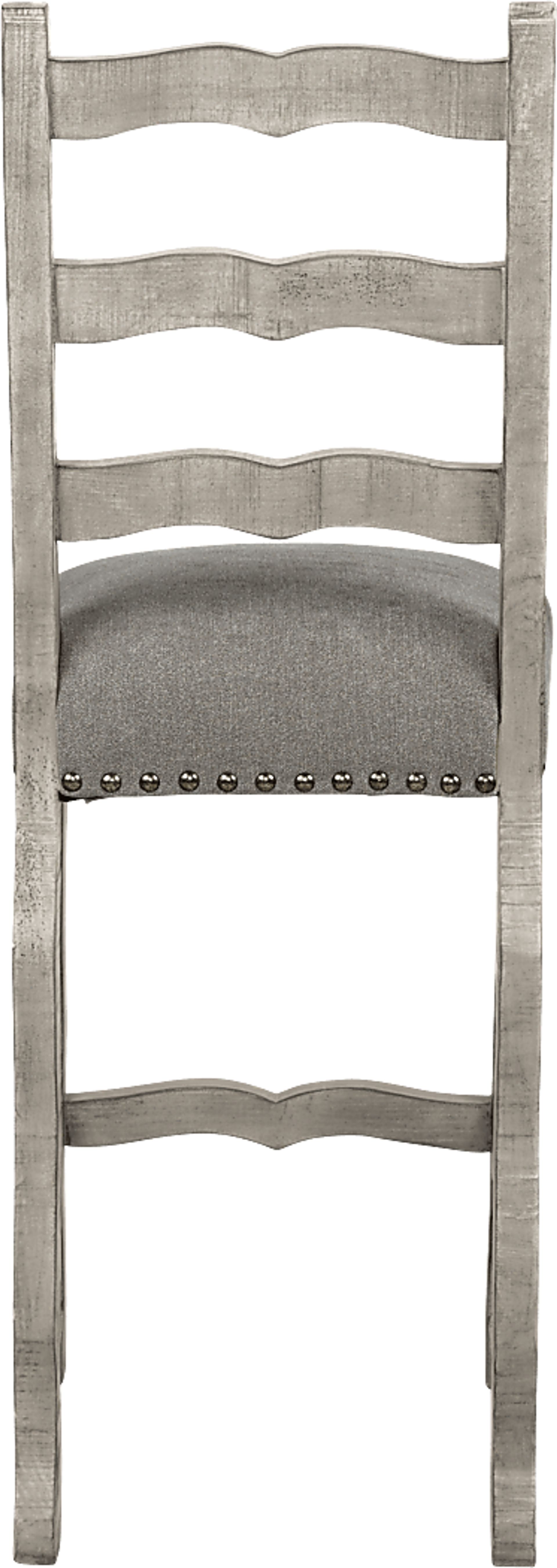 Cindy Crawford Home Pine Manor Gray Ladder Back Barstool - Image 3