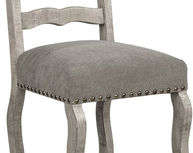 Cindy Crawford Home Pine Manor Gray Ladder Back Barstool - Thumbnail - Image 4