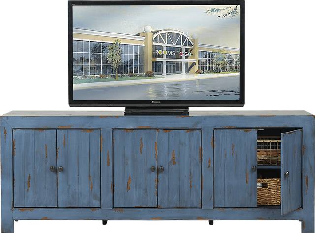 Pine Shores Blue 80 in. Console - Thumbnail - Image 2