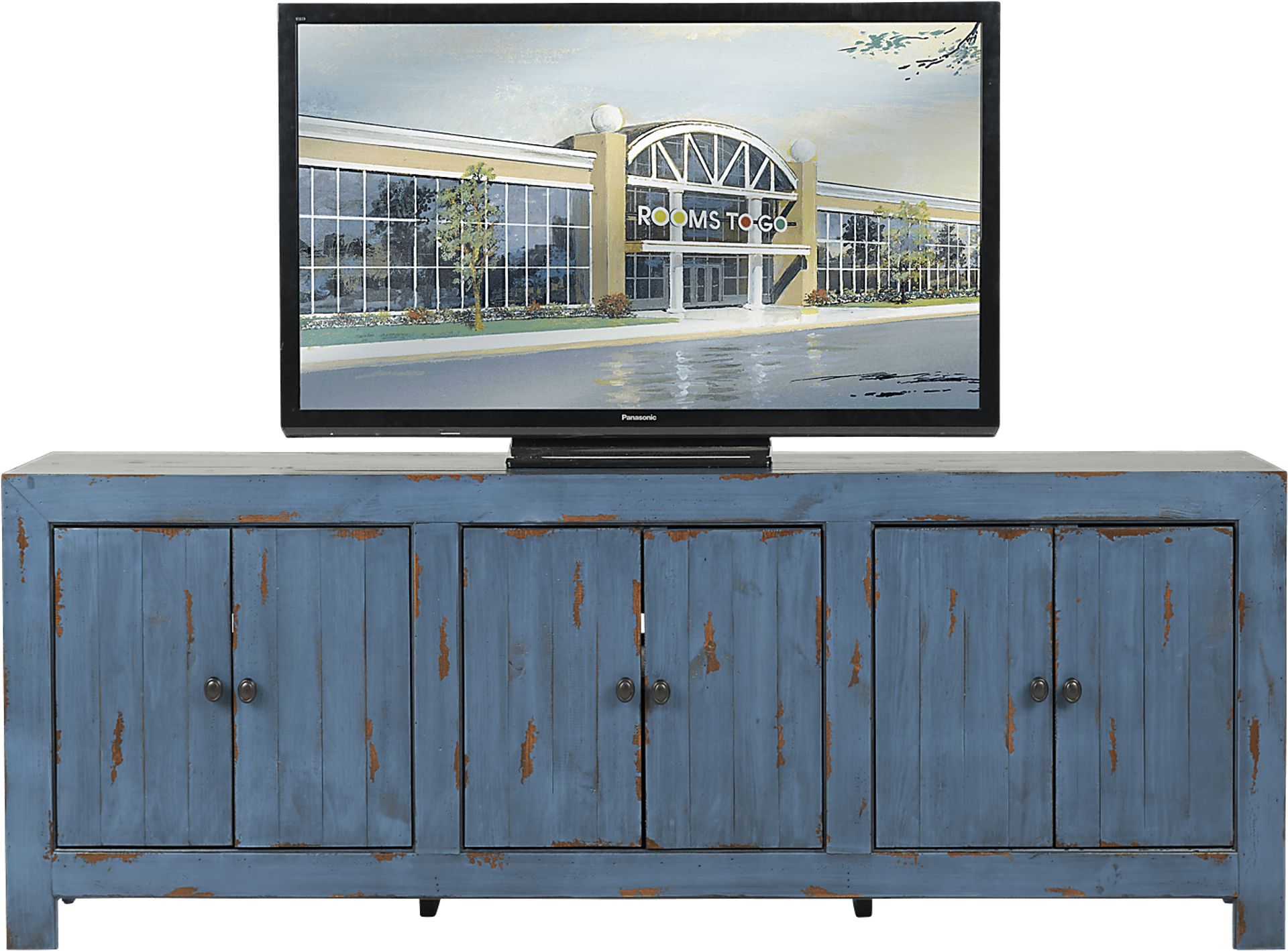 Pine Shores Blue 80 in. Console - Image 1