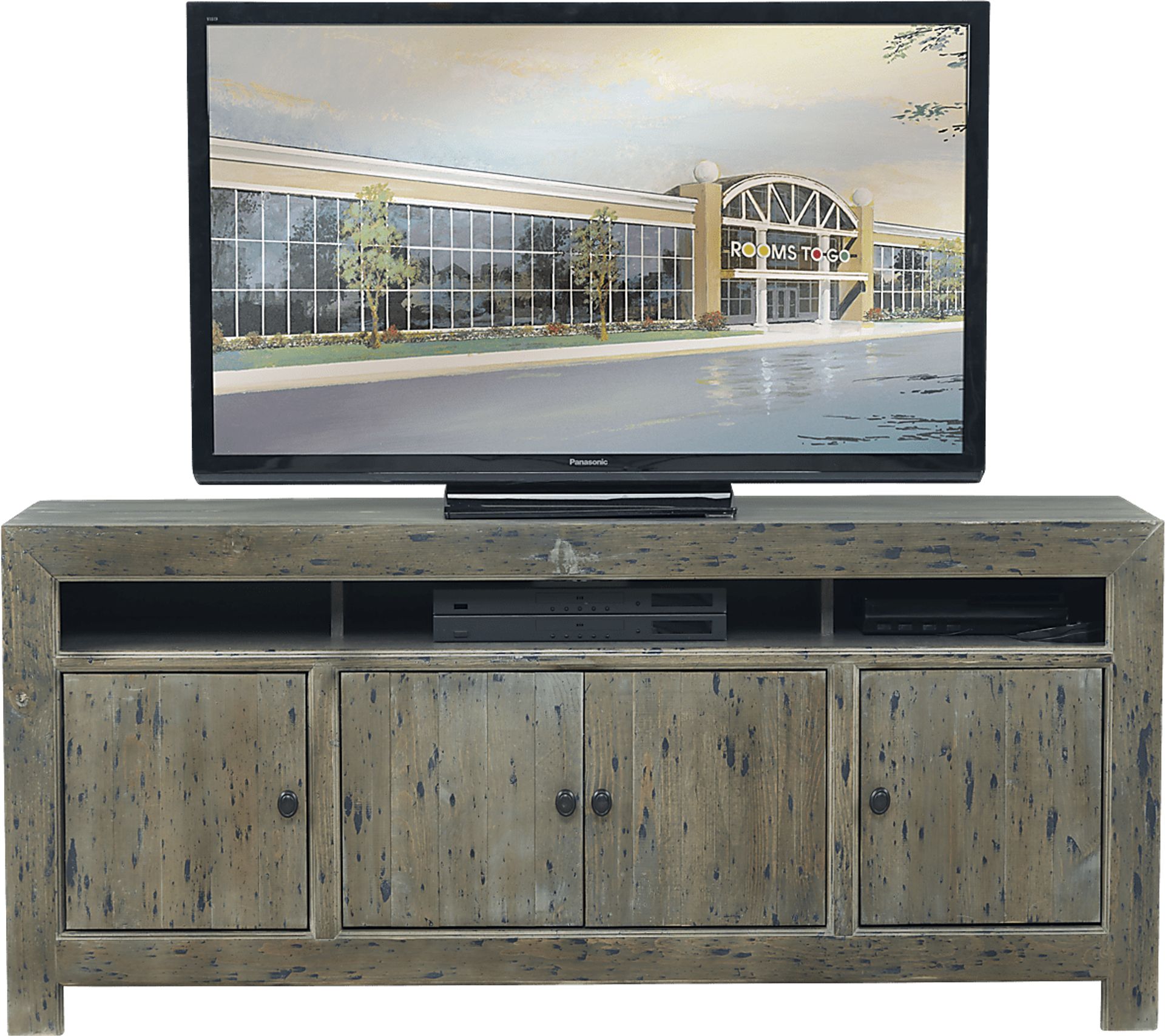 Pine Shores Gray 66 in. Console - Image 1