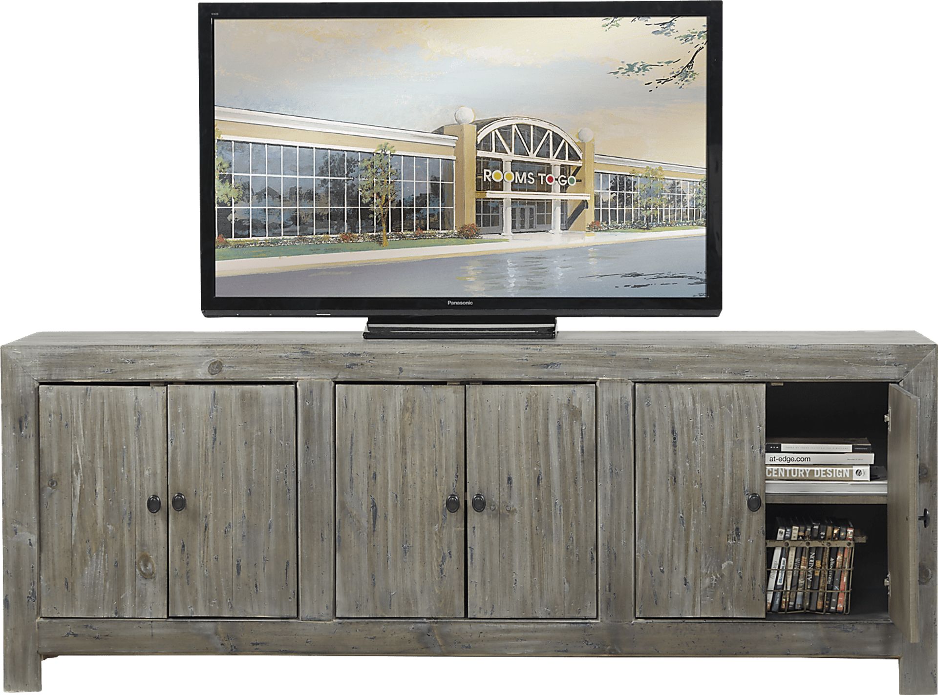 Pine Shores Gray 80 in. Console - Image 2