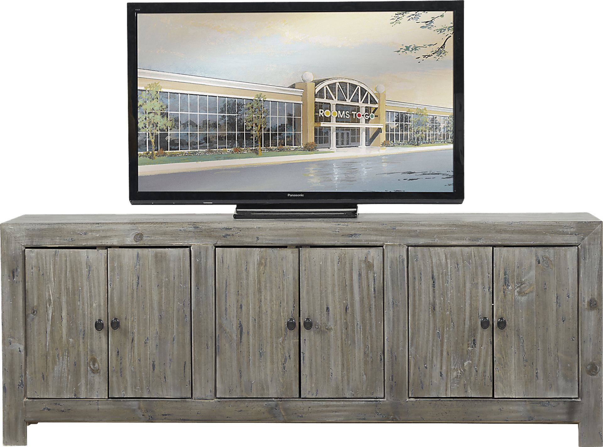 Pine Shores Gray 80 in. Console - Image 1