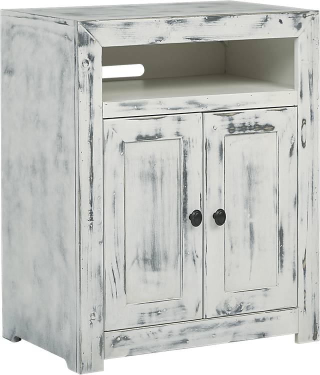 Pine Shores White 28 in. Accent Cabinet - Thumbnail - Image 1