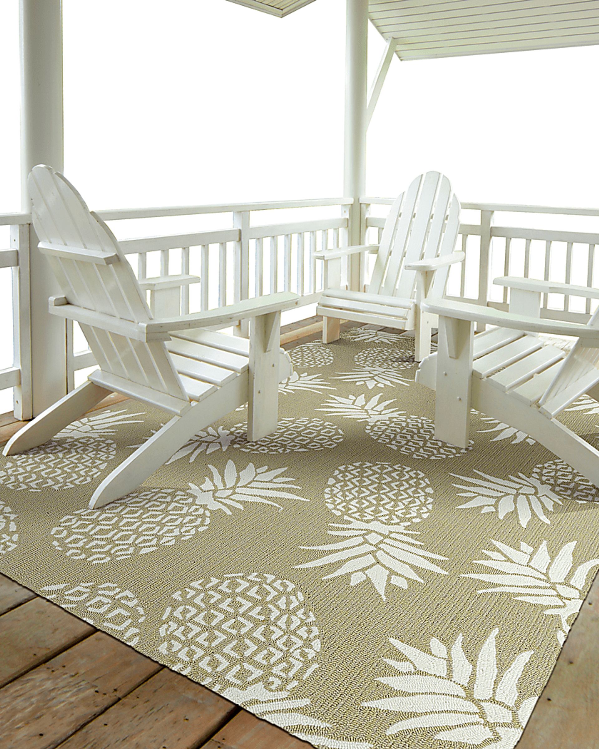 Pineapple Paradise Brown 7'6 x 9' Indoor/Outdoor Rug - Image 2