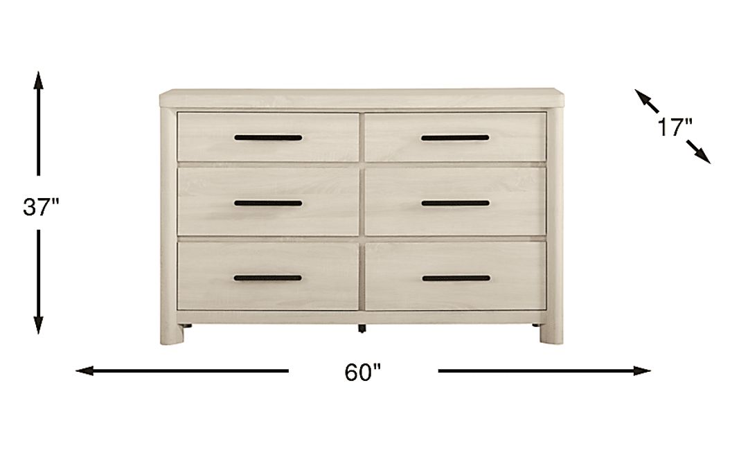 Pinebrook White Dresser