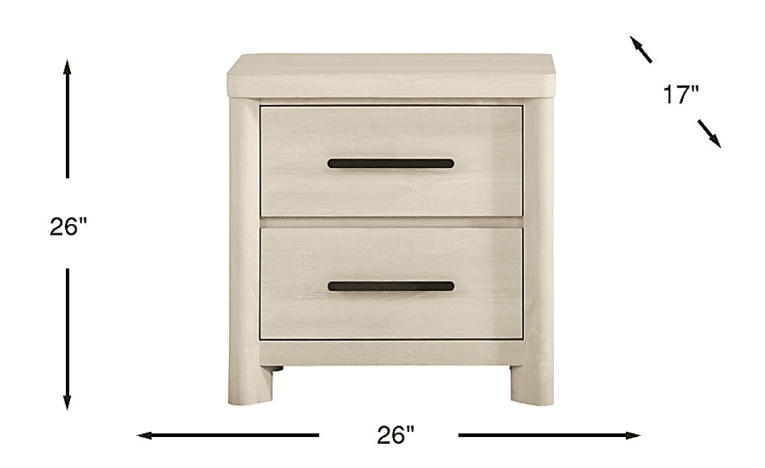 Pinebrook White Nightstand