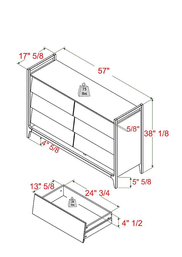 Pineholde Walnut Dresser - Thumbnail - Image 8