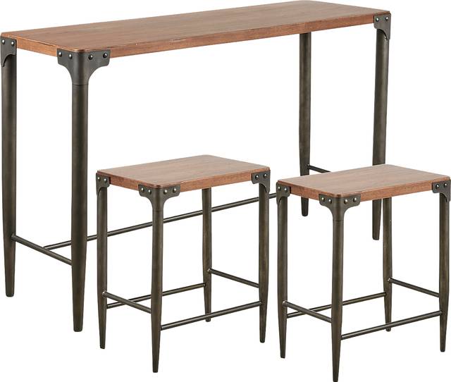Pinesap Brown 3 Pc Sofa Table Set - Thumbnail - Image 1
