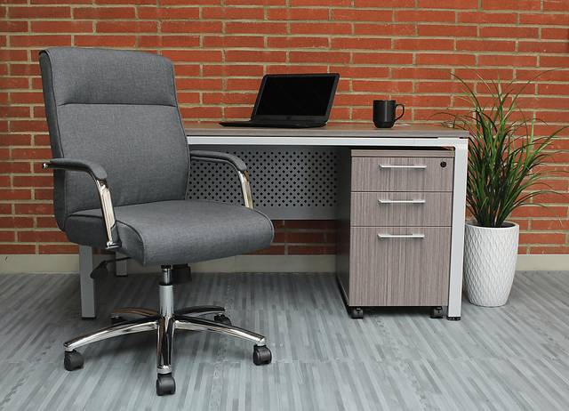 Piney Path Gray Desk Chair - Thumbnail - Image 2