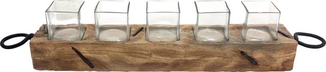 Pinkston Brown Votive Holder - Thumbnail - Image 1