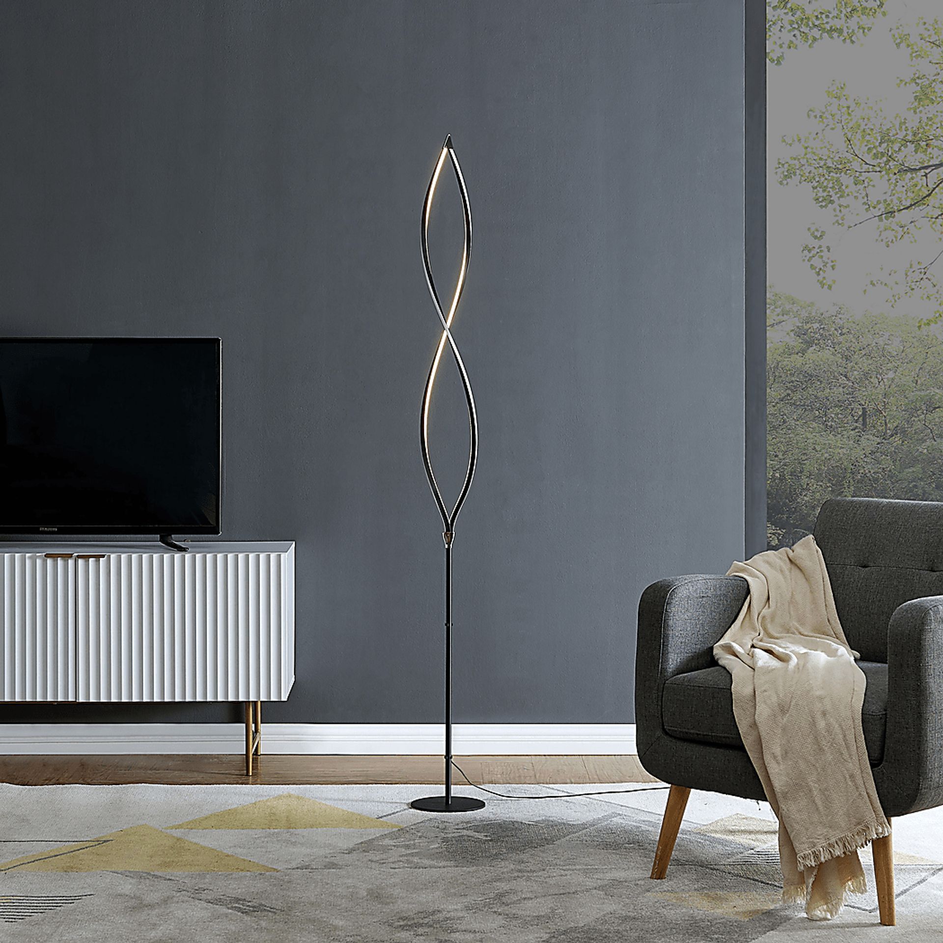 Pinnacle Point Black Floor Lamp - Image 3