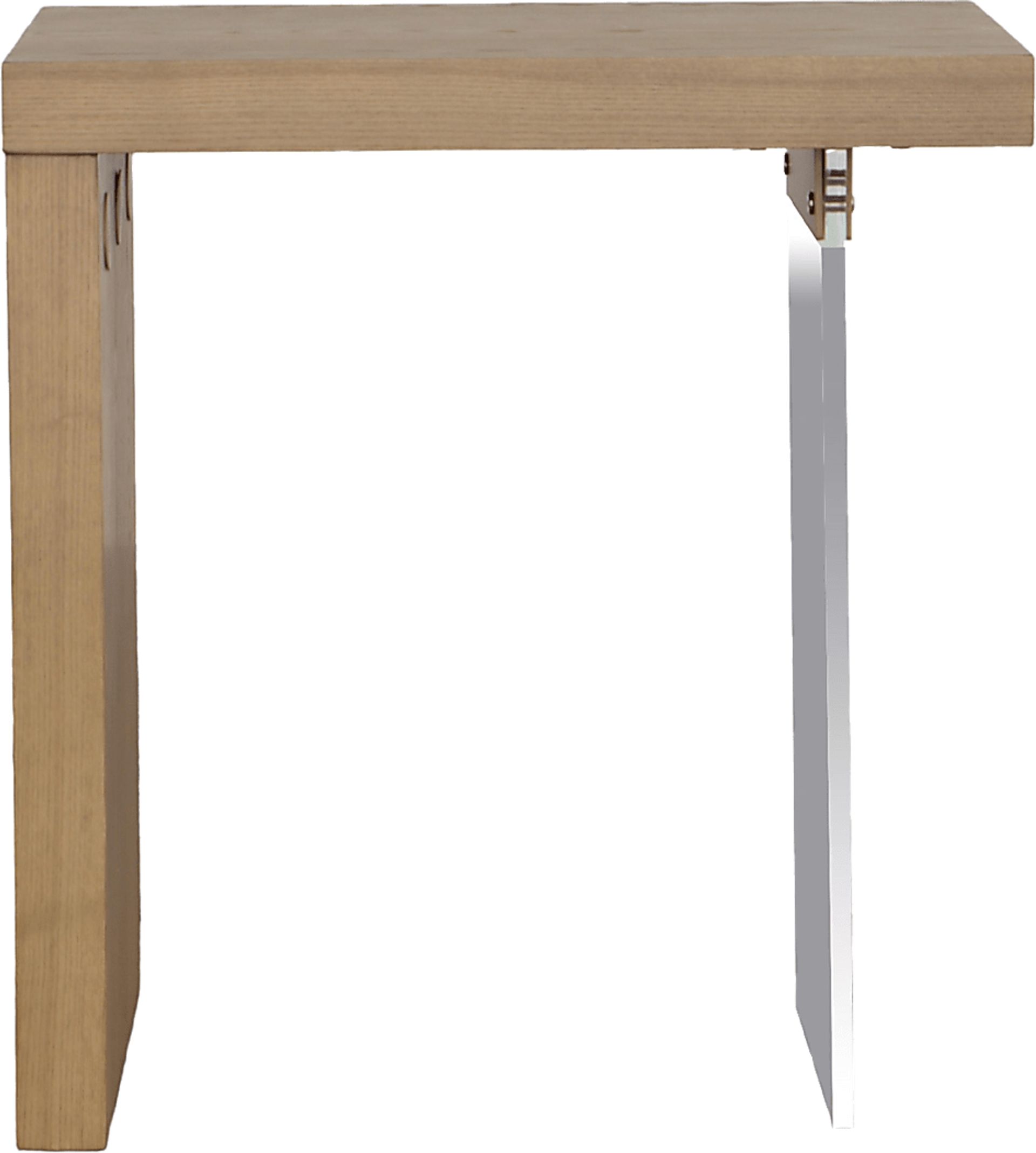 Pinoak Brown Chairside Table - Image 2