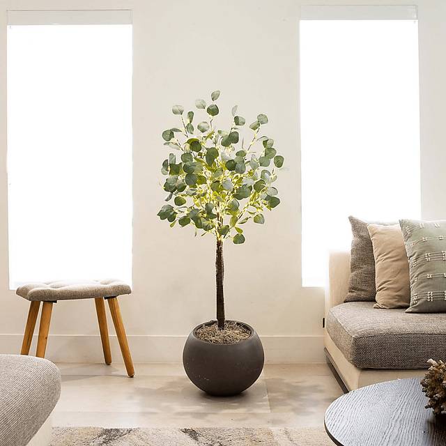 Piowar III Green Silk Tree with Lights - Thumbnail - Image 2